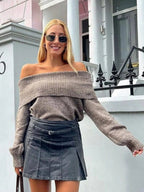 R&B | Off-Shoulder Damen Strickpullover