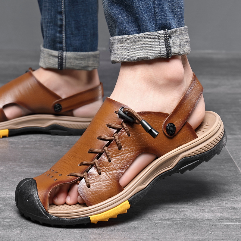 Robuste Ledersandalen für Männer R&B