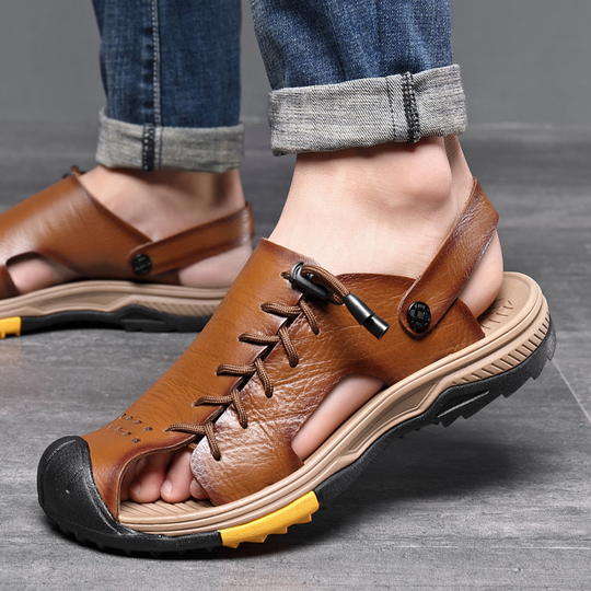 Robuste Ledersandalen für Männer R&B