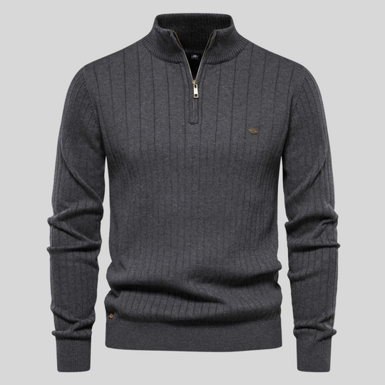R&B | Strickjacke mit Half-zip Wollmischung Elegant, Warm