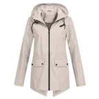 R&B | Trendy Damen Regenjacke mit Kapuze