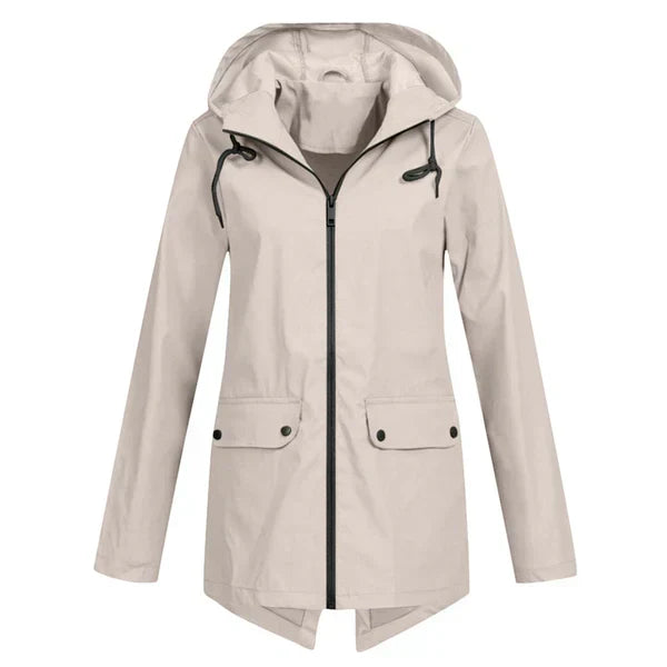 R&B | Trendy Damen Regenjacke mit Kapuze