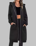 R&B | Lässige Zip-Up Übergroße Lange Jacke