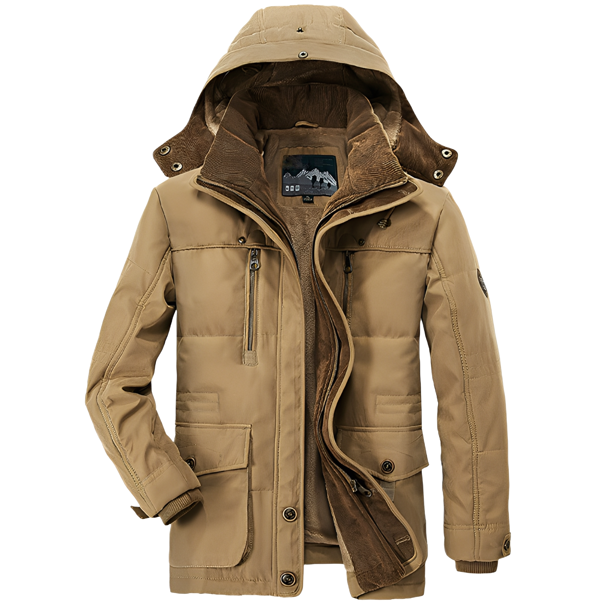 R&B | Warme, Dicke Jacke mit Kapuze für Männer