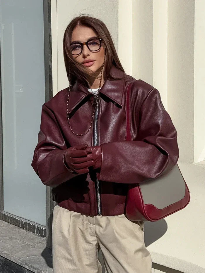 R&B | Vintage Rote Jacke für Frauen