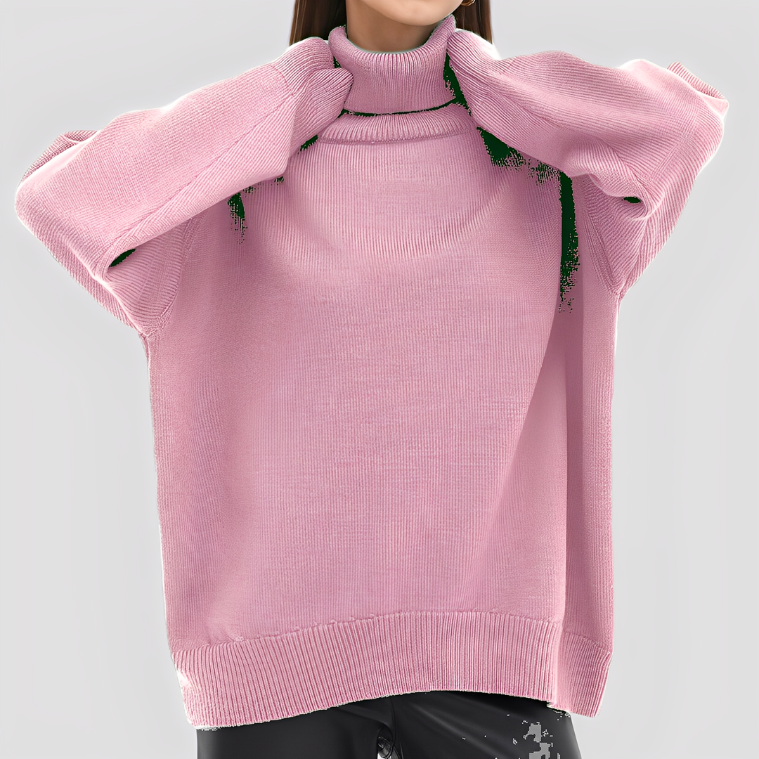 R&B | Einfacher, Übergroßer Rollkragenpullover für Damen