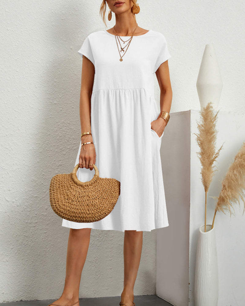 R&B Kleid mit Rundhalsausschnitt