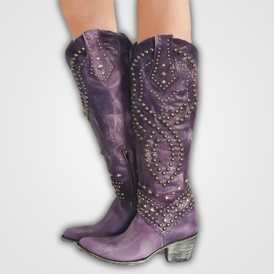 R&B | Lange Stiefel mit Nieten-Design