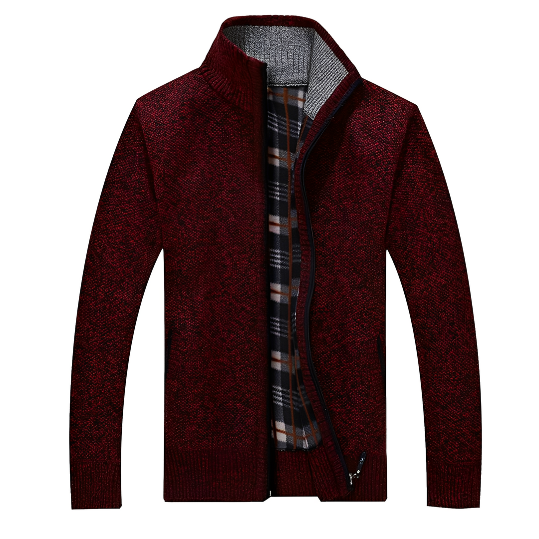 R&B | Stylischer Cardigan mit weichem Fleece-Futter für Männer