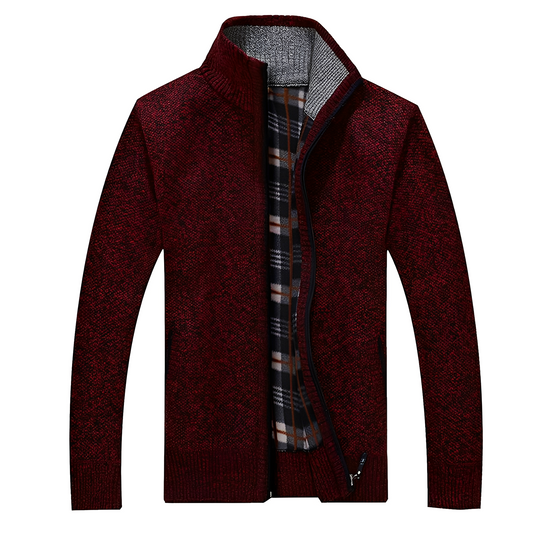 R&B | Stylischer Cardigan mit weichem Fleece-Futter für Männer