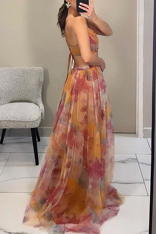 R&B | Enchant My Love Print Maxi Kleid