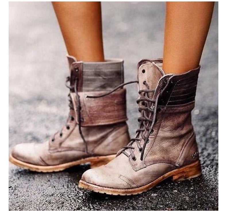 R&B | Elegante Stiefel Mit Schnürung Vorne