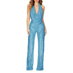 Damen eleganter Glitzer-Jumpsuit R&B