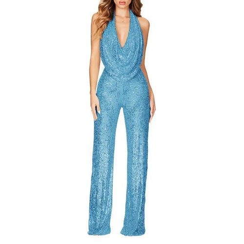 Damen eleganter Glitzer-Jumpsuit R&B