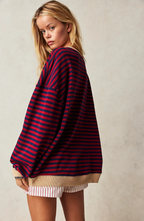 R&B | Oversized Gestreiftes Damen Sweatshirt