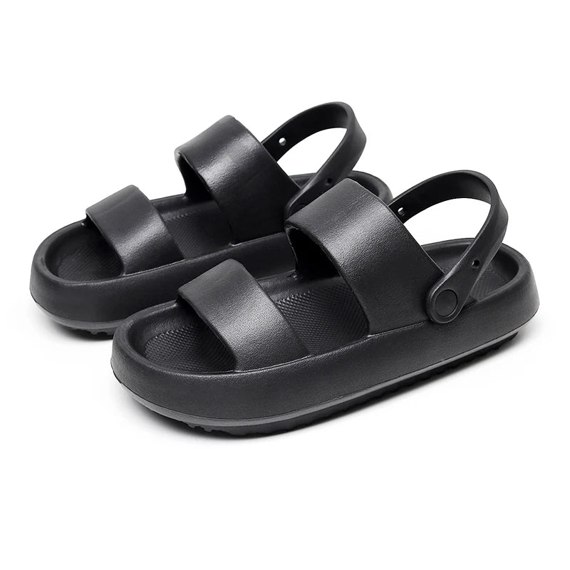 R&B | Orthopädische Sandalen Comfort Plus Pantoletten mit Doppelriemen Gepolsterte, Lässige Slip-On-Sandalen