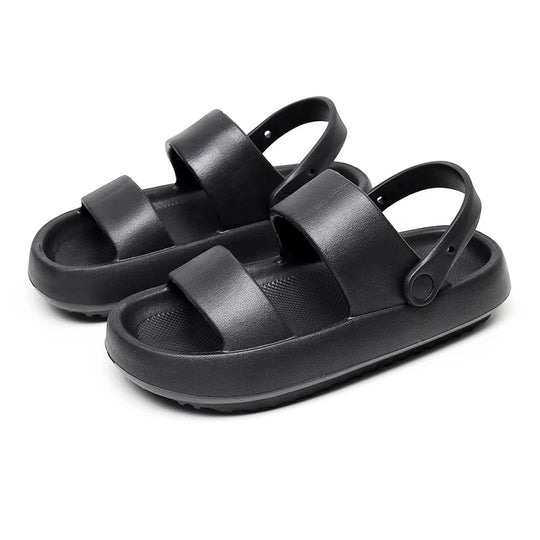 R&B | Orthopädische Sandalen Comfort Plus Pantoletten mit Doppelriemen Gepolsterte, Lässige Slip-On-Sandalen