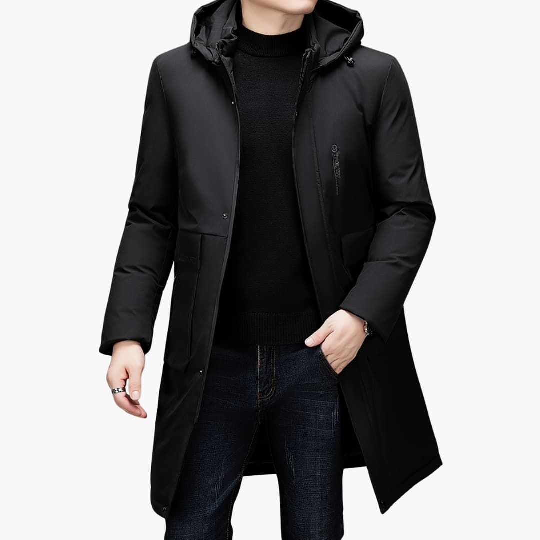 R&B | Stilvolle Winterjacke mit Kapuze für Männer