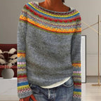 R&B | Geometrischer Strickpullover