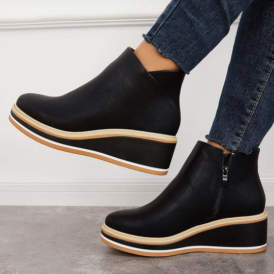 Chic Wedge Boots – Mila R&B