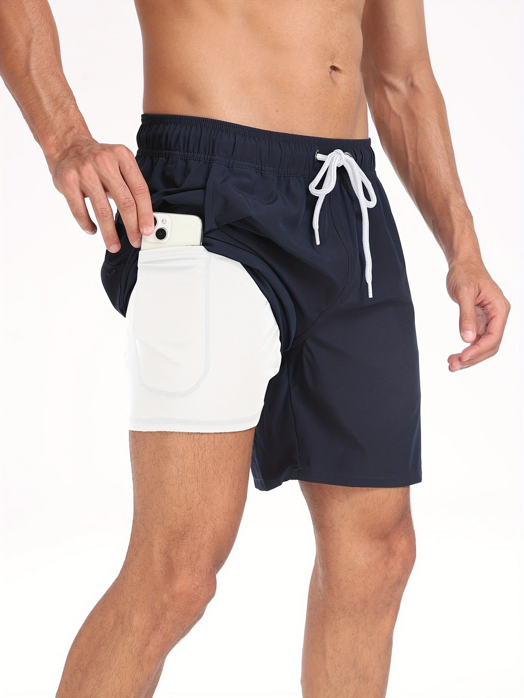 R&B | Schnell Trocknende Herren Badehose Doppelschicht Design