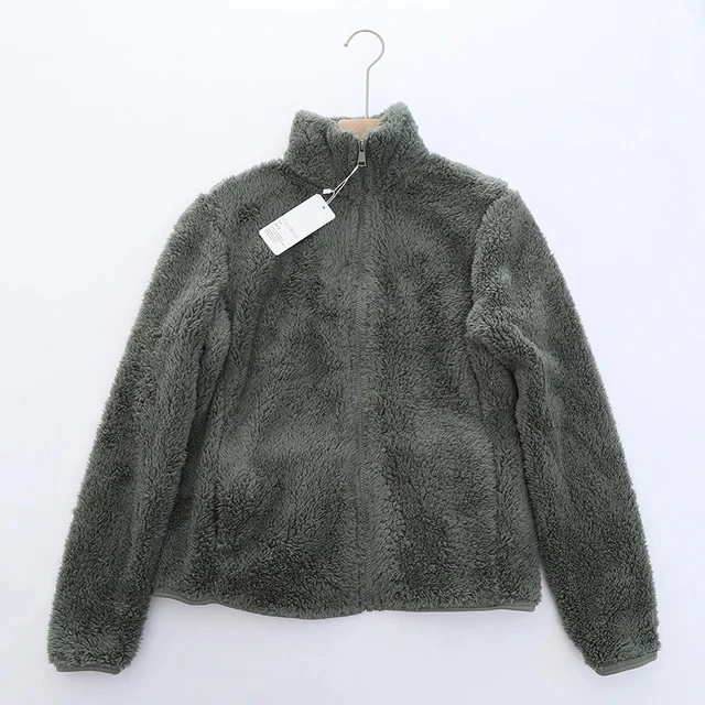 R&B | Weiche Sherpa Zip Up Hohe Kragenjacke, Fleeceweste