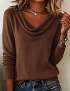 R&B | Langärmeliger Pullover mit Plüschkragen
