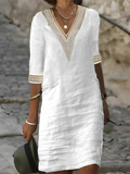 R&B | Chic Baumwoll-Leinen-Kleid für Frauen