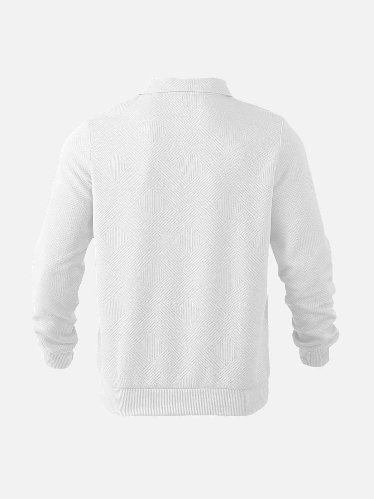 R&B | Halb-Zip Pullover mit Strukturmuster - Smart-Casual Stil für Alltag und Büro