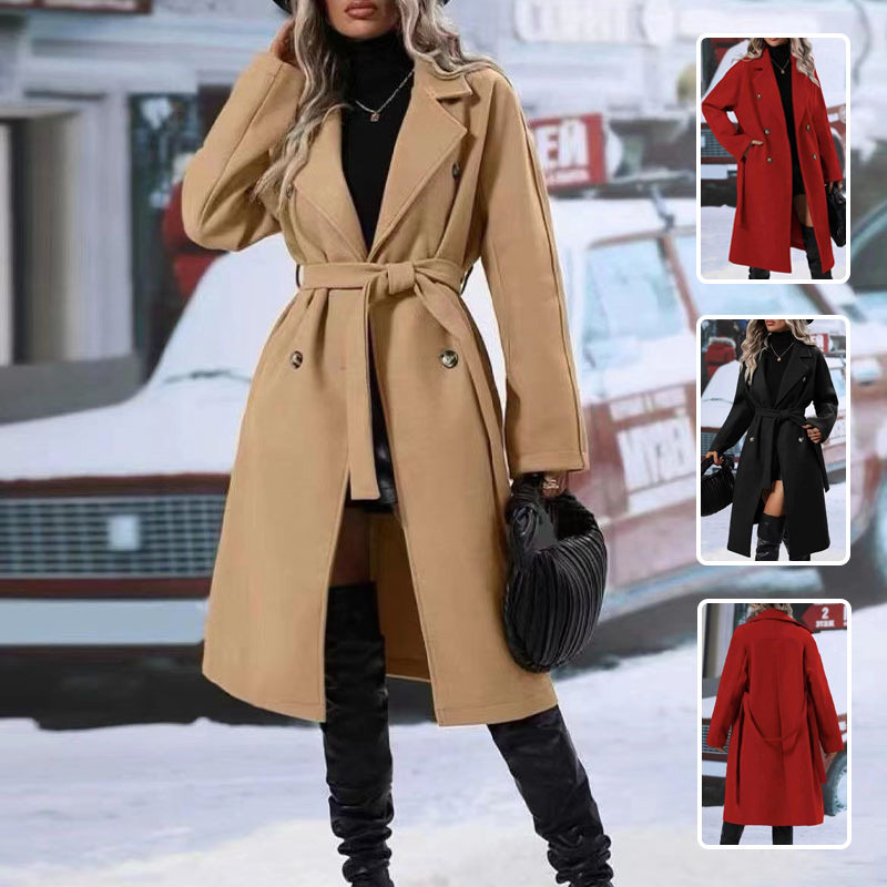 R&B | Klassischer Damen Trenchcoat Mit Doppelknopfverschluss