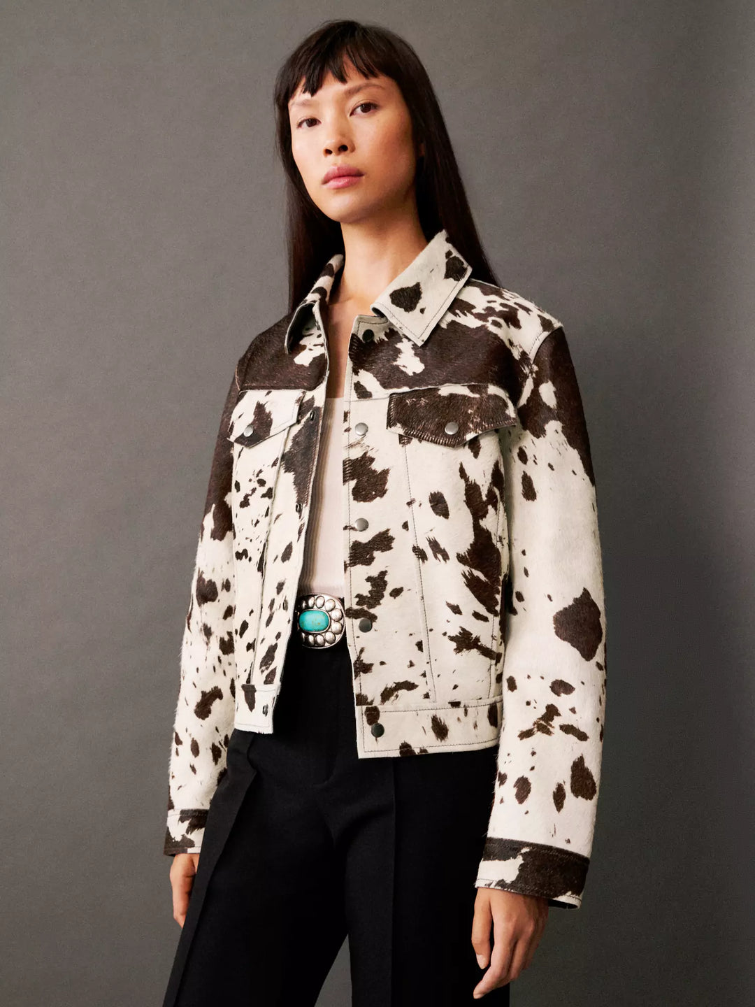 R&B | Gemusterte Lederjacke