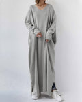 R&B | Damenkleid mit V-Ausschnitt und Langen Ärmeln