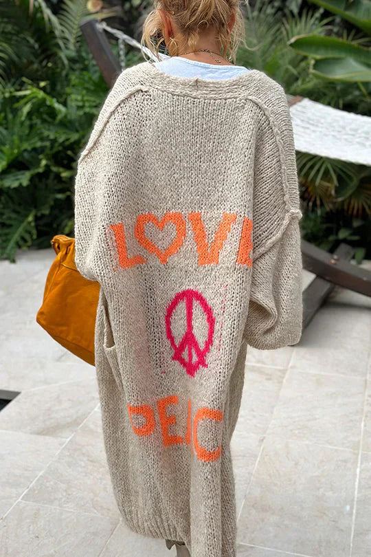 R&B | Peace Modische Strickjacke