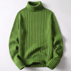 R&B | Rollkragenpullover Weiche Strickware Rippendesign Langärmelig Warmer Komfort