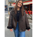 R&B | Winterstyle Langarmjacke mit Kragen für Damen