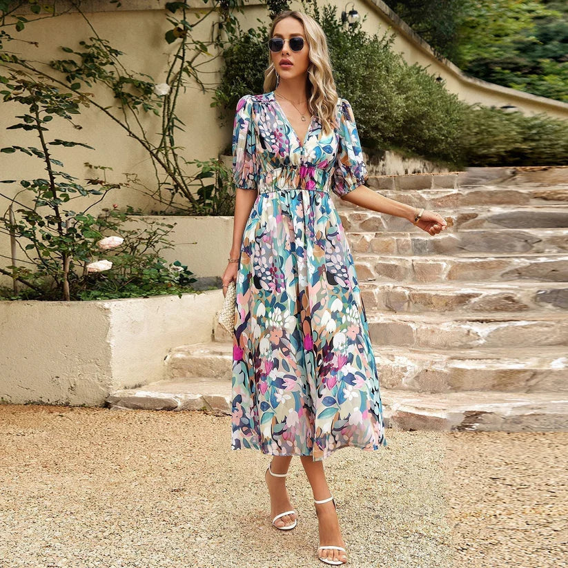 EB - Vintage-Kleid mit Laternenärmeln