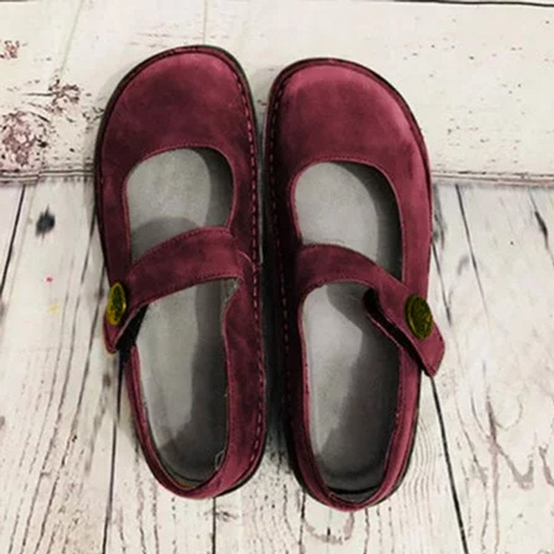 R&B | Damen Weinlese Einstiegs Sandalen Frauen Schuhe Aus Wildleder