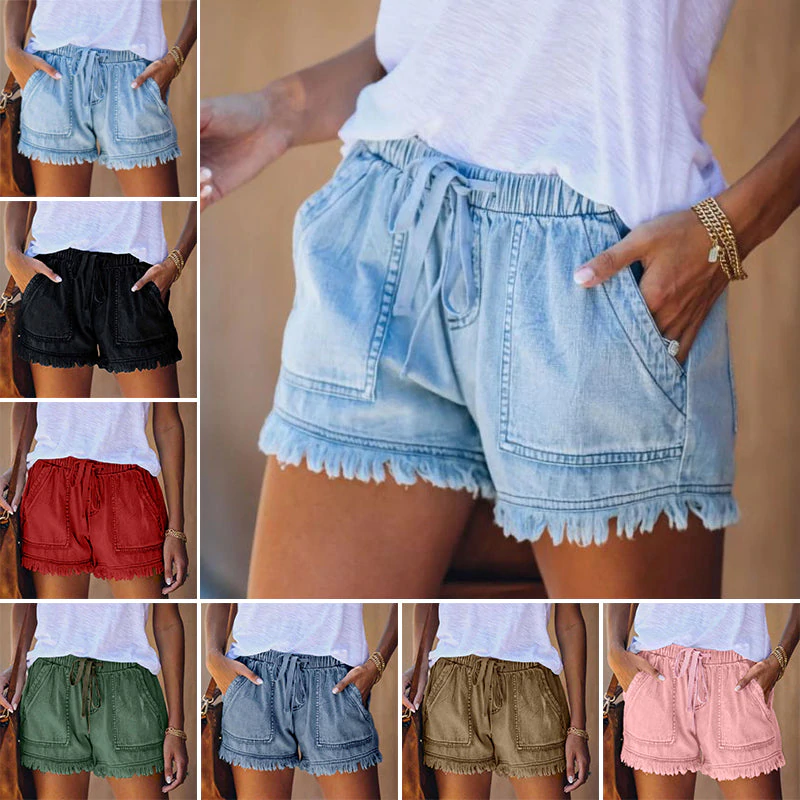 R&B | High-Waist Denim-Shorts