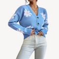 R&B | Floral Button-Front Cardigan für Frauen
