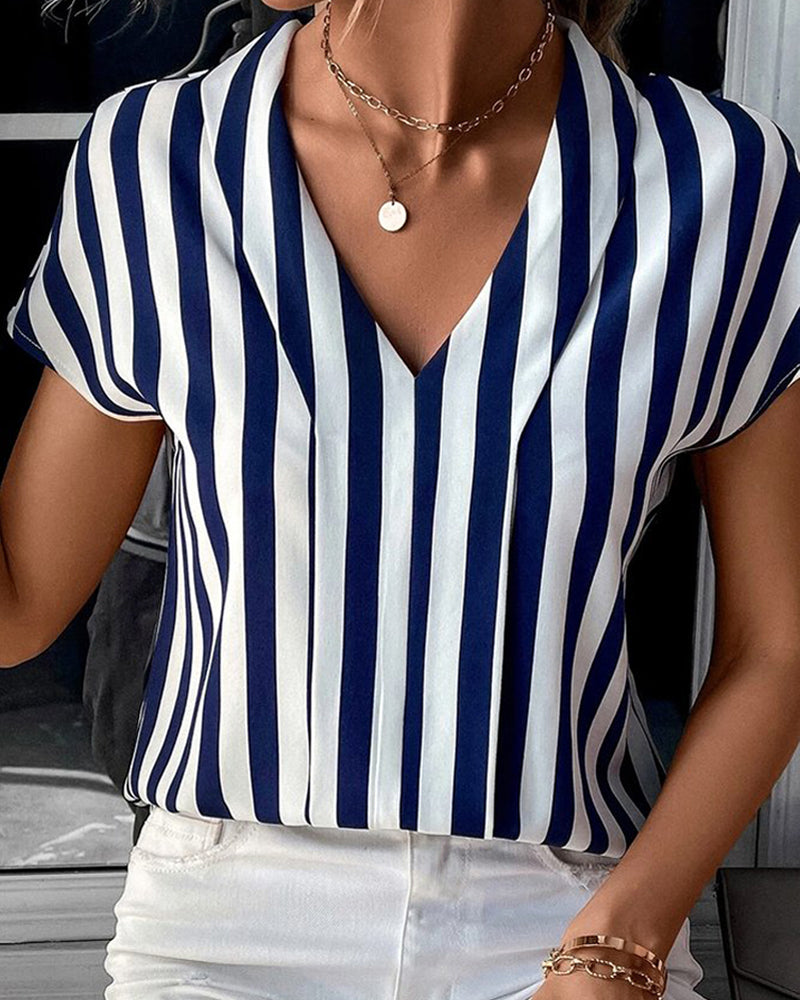 R&B | Sommerbluse In Einem Gestreiften Look