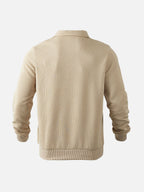 R&B | Halb-Zip Pullover mit Strukturmuster - Smart-Casual Stil für Alltag und Büro