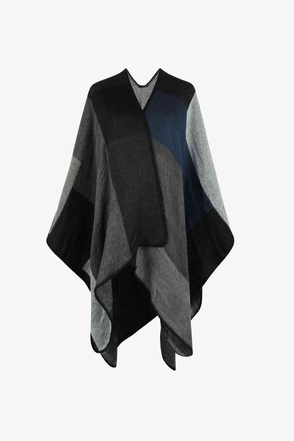 R&B | Poncho Mit Offenem Design Und Satten Farbtönen