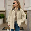 R&B | Trendige, locker sitzende Damenjacke mit Polokragen