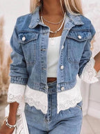 R&B | Blau Patchwork Denim Outerwear