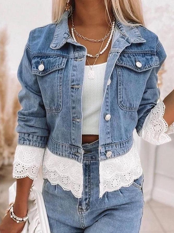 R&B | Blau Patchwork Denim Outerwear