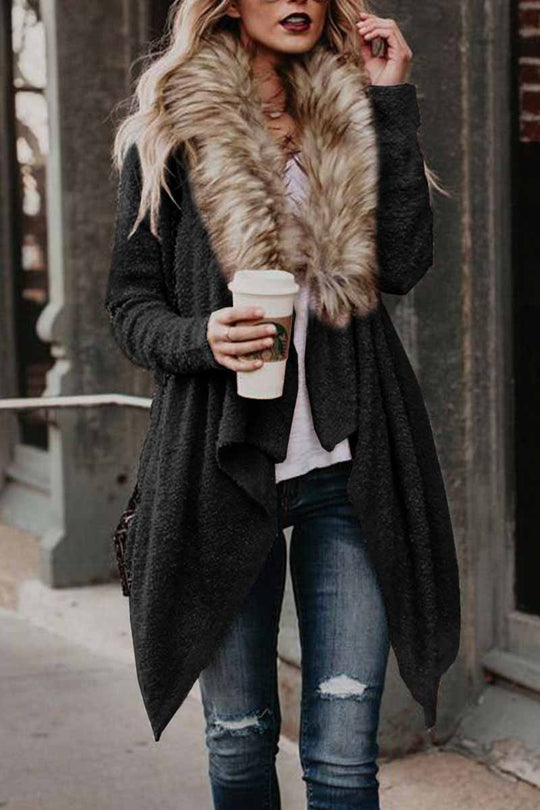 R&B | Flauschige Plüsch Jacke Damen