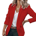 R&B Blazer Damen Puffärmel, Locker Schwarz