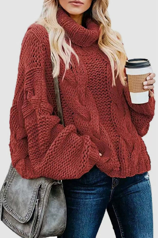 R&B | Eleganter Strick-Cashmere-Pullover mit Rollkragen in einfarbig Ideal für den Winter