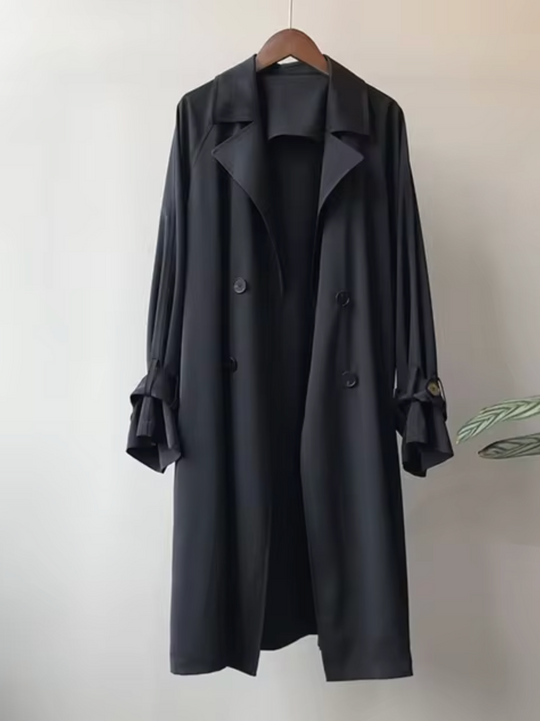 R&B | Damen Langer Wasserdichter Trenchcoat Lässig