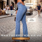 Damen Retro Schlagjeans